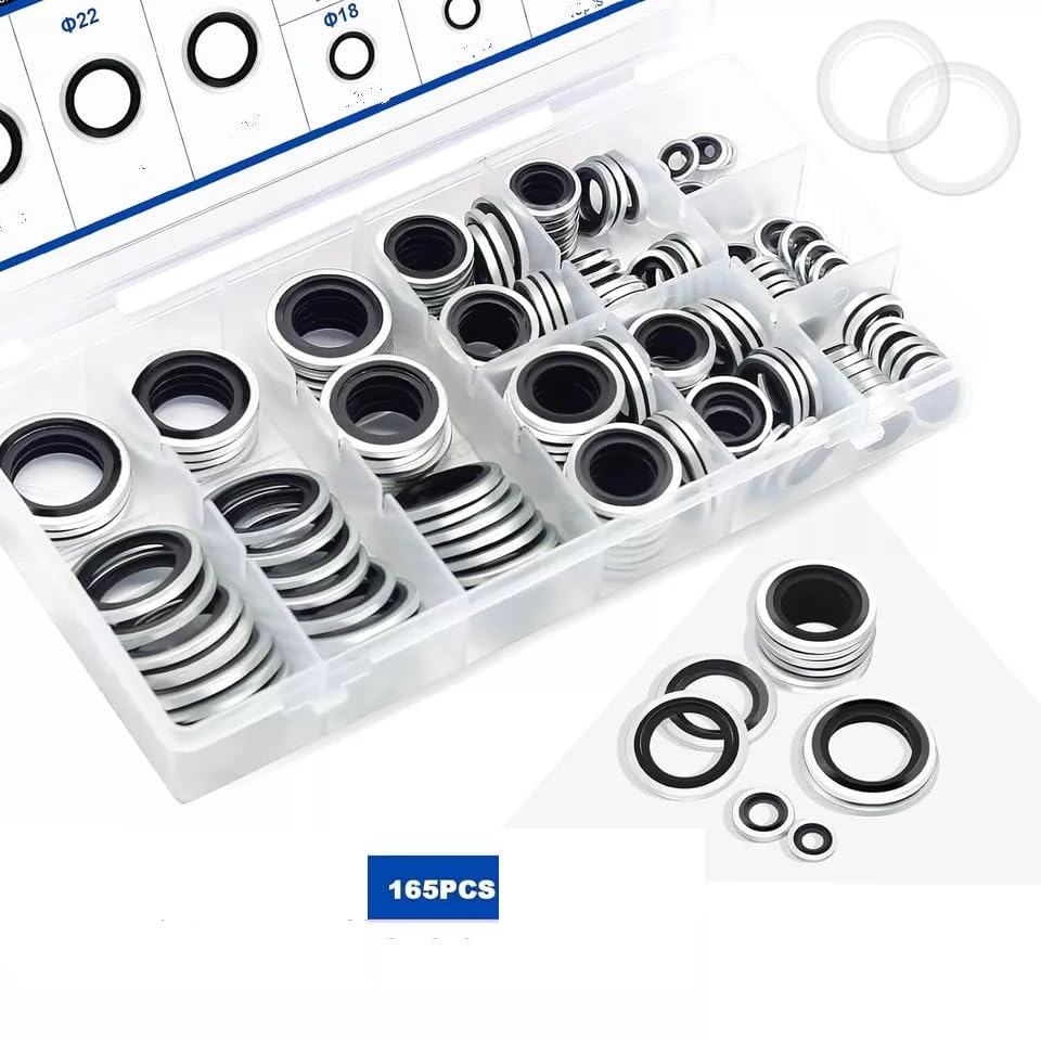 150 X Assortimento Di Guarnizioni Bonded Seal M6-M24 Kit Guarnizioni - Foto 4