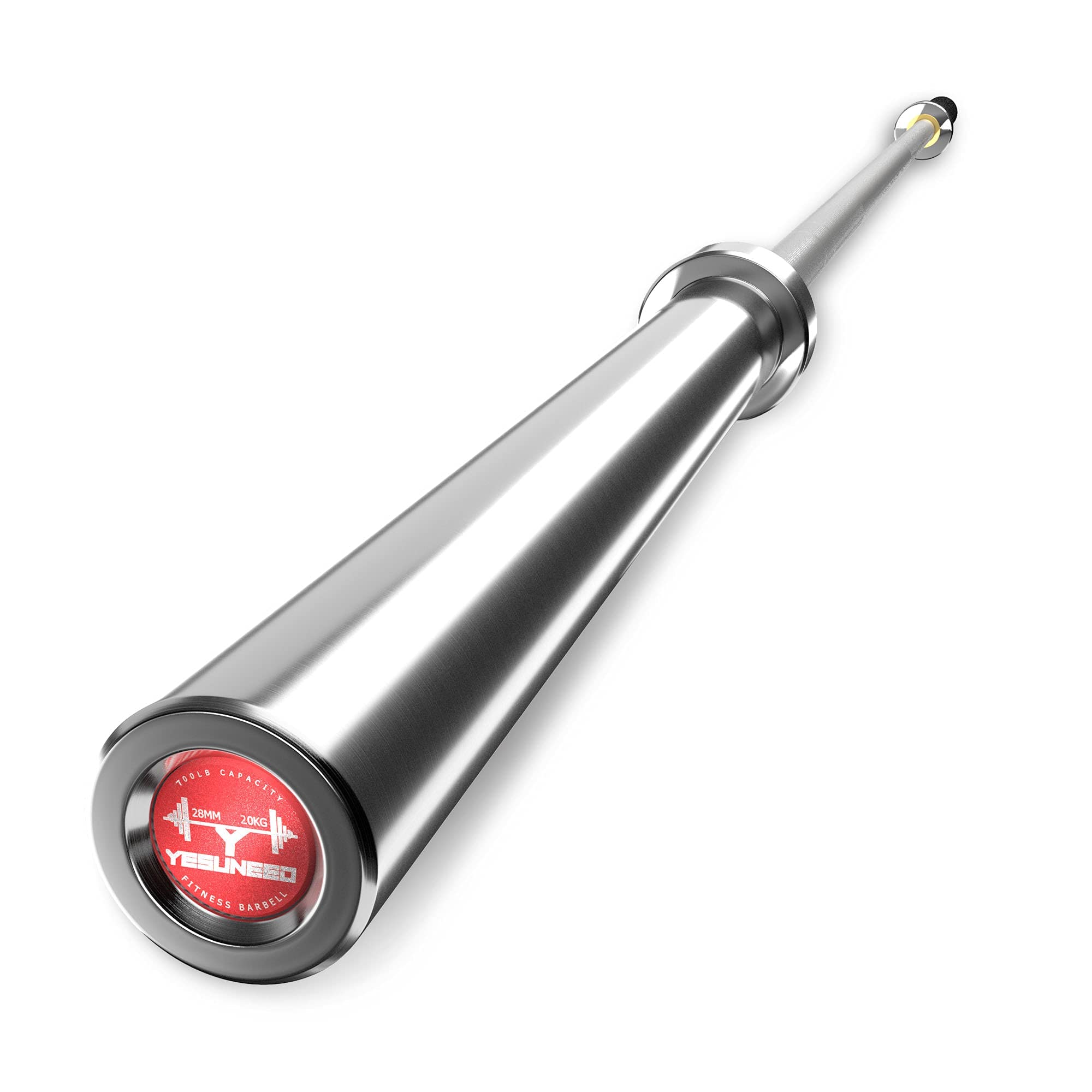 Olympic Barbell Curl Bar EZ Bar Strength Training Bar Threaded Chrome Barbell Bar for Weightlifting, Hip Thrusts, Squats and Lunges