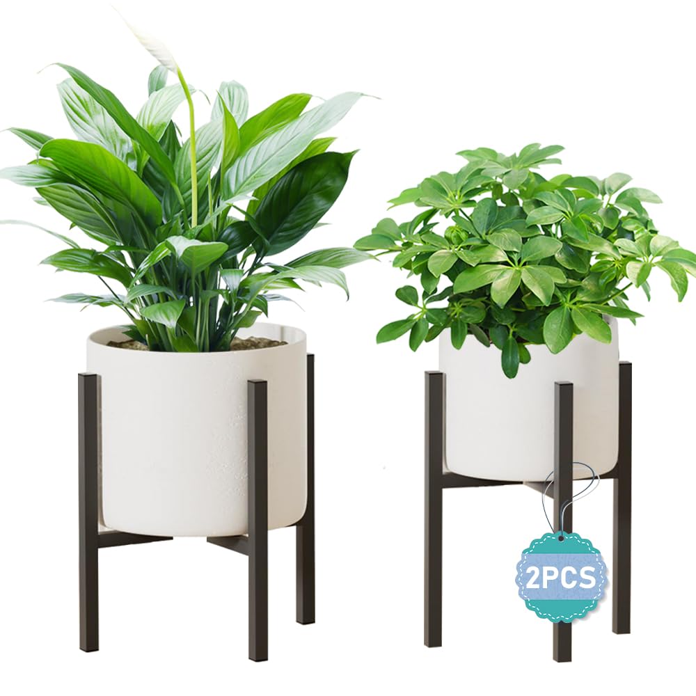 Support de plante réglable en métal intérieur extérieur lot de 2 robustes