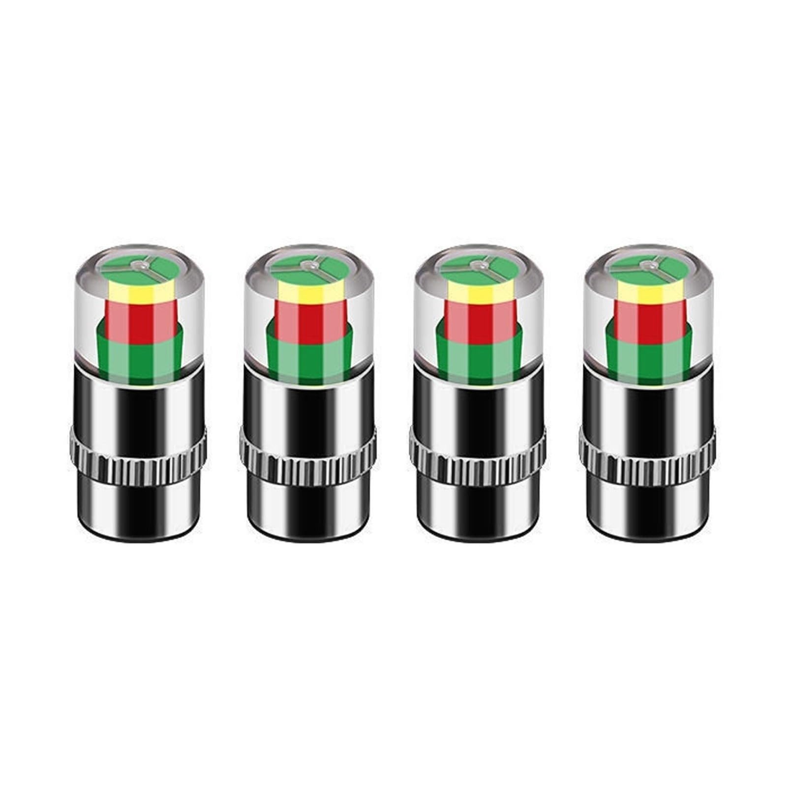 4PCS Tire Pressure Monitor Valve Caps 3-Color Alert 36PSI