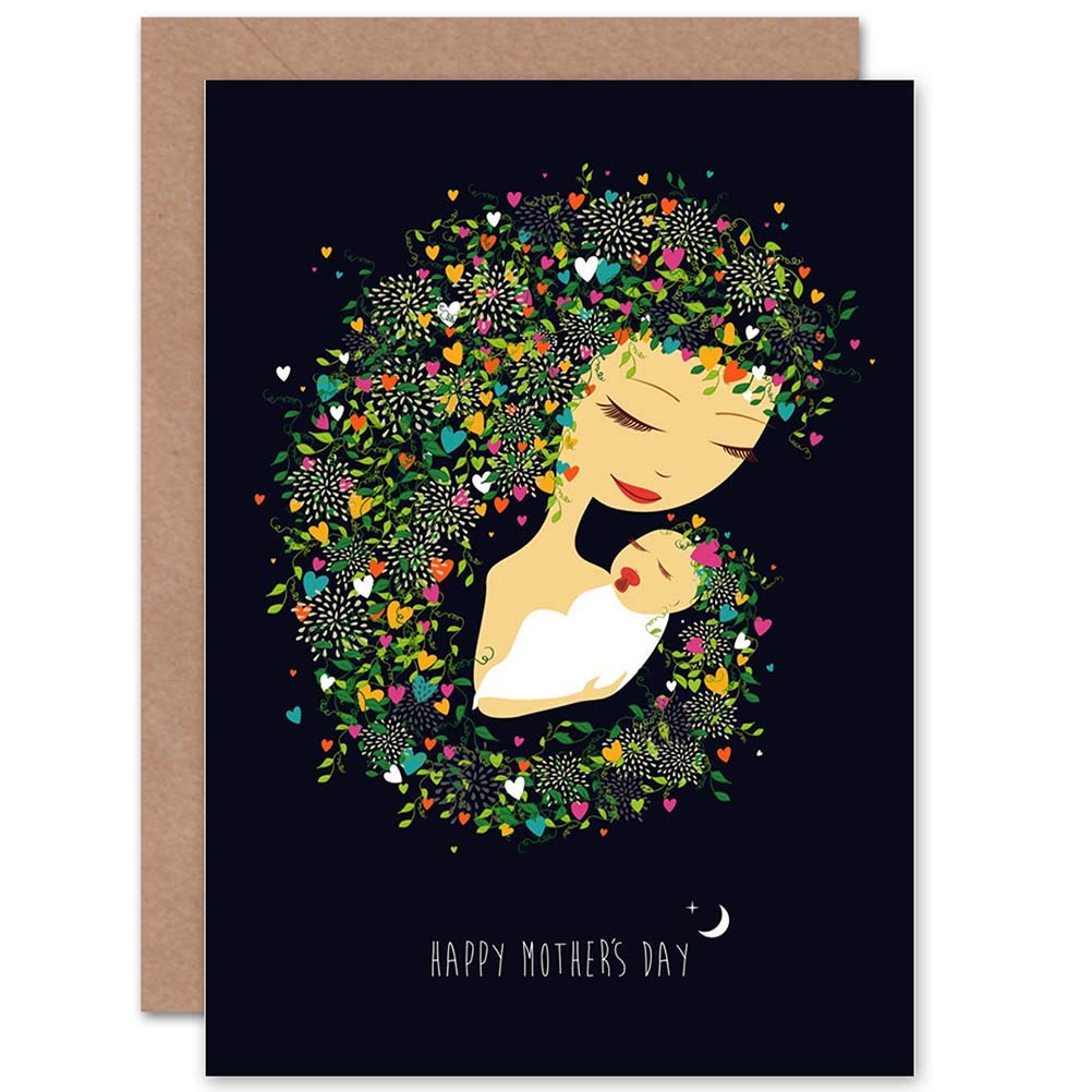 Wee Blue Coo HAPPY MOTHERS DAY NATURE BABY BLANK GREETINGS CARD ART