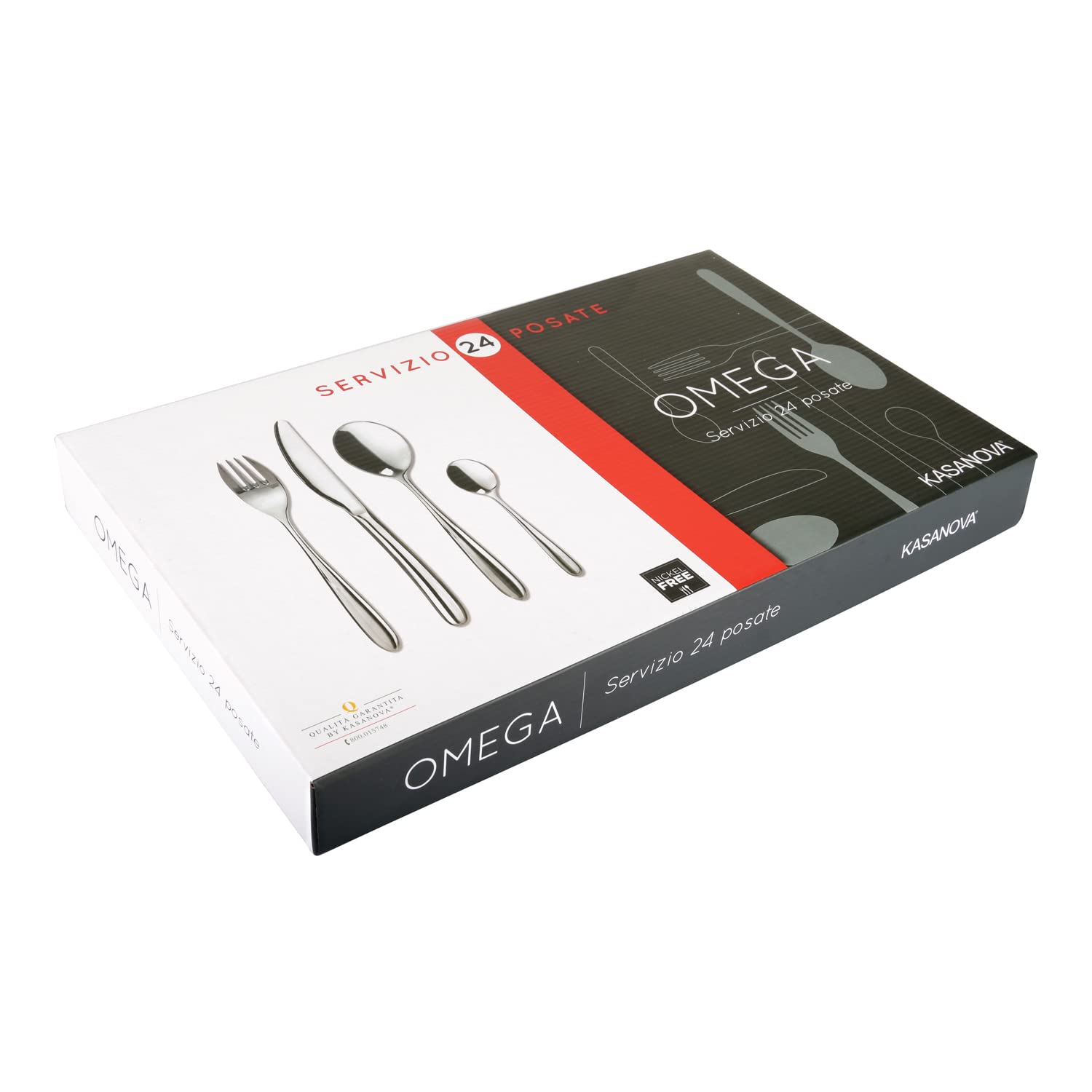 KASANOVA KASANOVA Set 24 posate Omega in acciaio inox Tavola