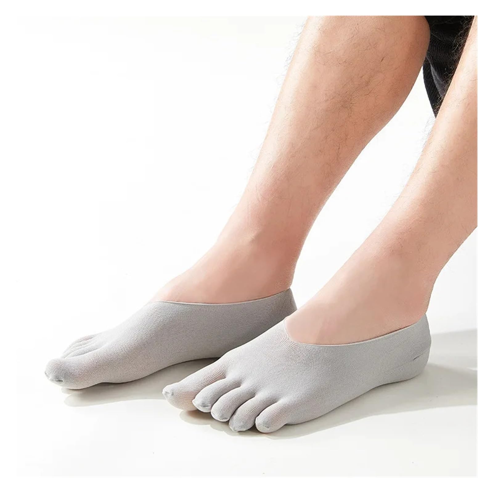 Zestaw skarpetek z palcami, Skarpetki męskie z palcami, 5 szt., EU 40-46, wielokolorowe(5 Pairs White)