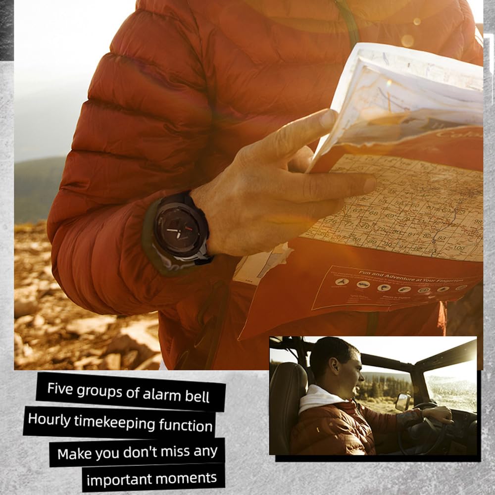 Lixada Reloj Digital para Hombre, Reloj Deportivo, Relojes de Pulsera Impermeables con Alarma de cronómetro