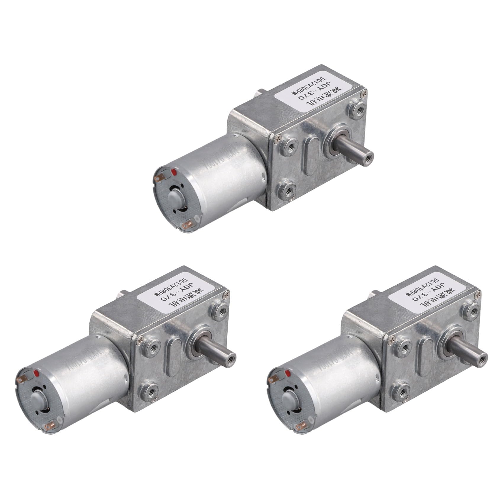 Jnchdghwa 3X JGY370 DC Motor 12V 30RPM Reduce Speed Motor with High Torque Turbo Worm Geared