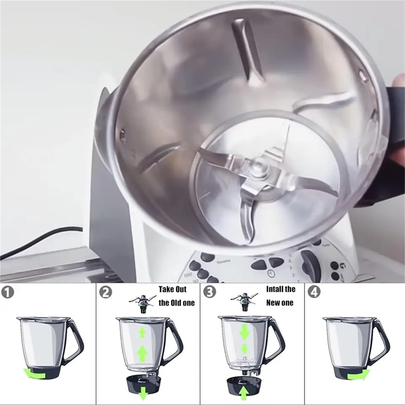 Głowica tnąca do miksera kuchennego Dla blendera, dla noży ostrzy z uszczelką w zestawie, dla Vorwerk, dla Thermomix Tm31 Bimby Tm 31