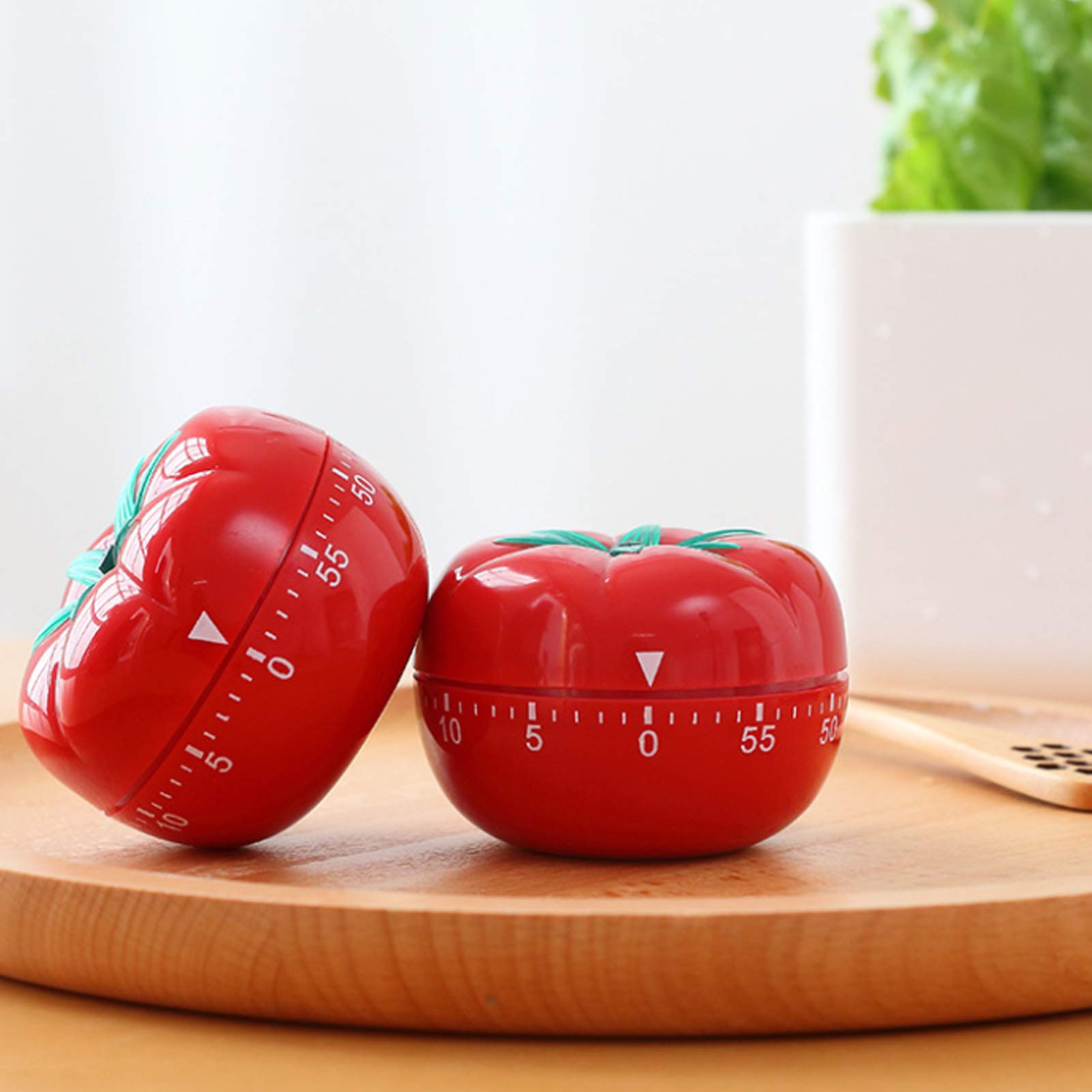 Niedlicher Küchentimer in Tomatenform, mechanischer Aufzieh-Timer, 60 Minuten, 360 Grad drehbarer Timer, Küche Kochen Timer