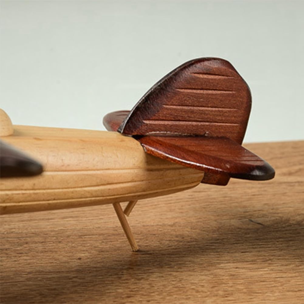 Modello di aereo vintage a vela biplano in miniatura giocattolo per appassionati di aviazione come regalo o da collezione, 35 x 31 x 10 cm