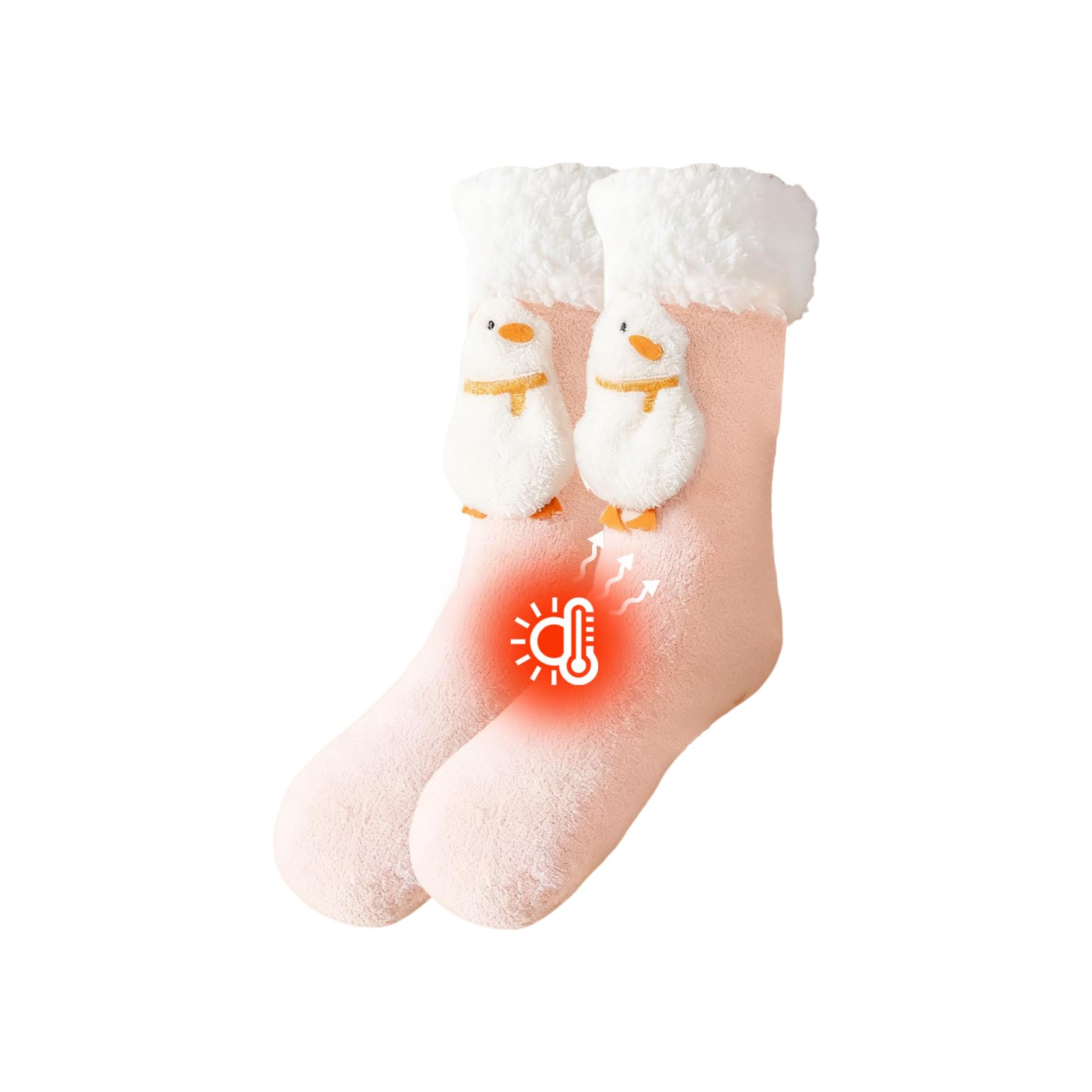 Chaussettes - Vêtements de Noël USB - Chaussettes hautes mollets antidérapantes et chaudes pour l'intérieur, pour adultes, hommes, femmes, amies, travail, bureau, maison, randonnée, voyage, extérieur