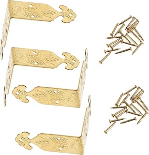 IWOWHERO 4 Sets Box Corner Guard Jewelry Box Wood Vintage Furniture Table Corner Guards Box Safety Guard Box Guard Protector Wooden Chest Corner Protector Antique Case Corner Protectors