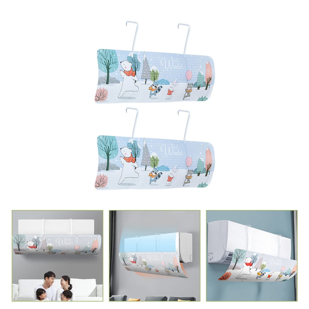 ABOOFAN 4 Juegos Aire Acondicionado Parabrisas Ventilador De Ventilación Radiador Sello De Ventana De Ca Cubierta De Aire Acondicionado Cubiertas Exteriores para Unidad 2 Piezas * 4