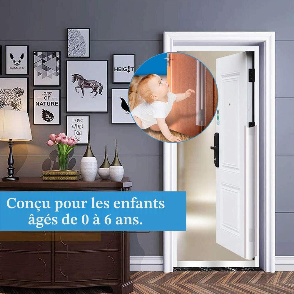 2PCS Anti Pincement Protection Doigt Protège-Pincement de Porte Anti Pince Porte Protection Anti-Pincement Protège-Charnière de Porte pour Enfants Maison École Maternelle, 120 * 70 CM