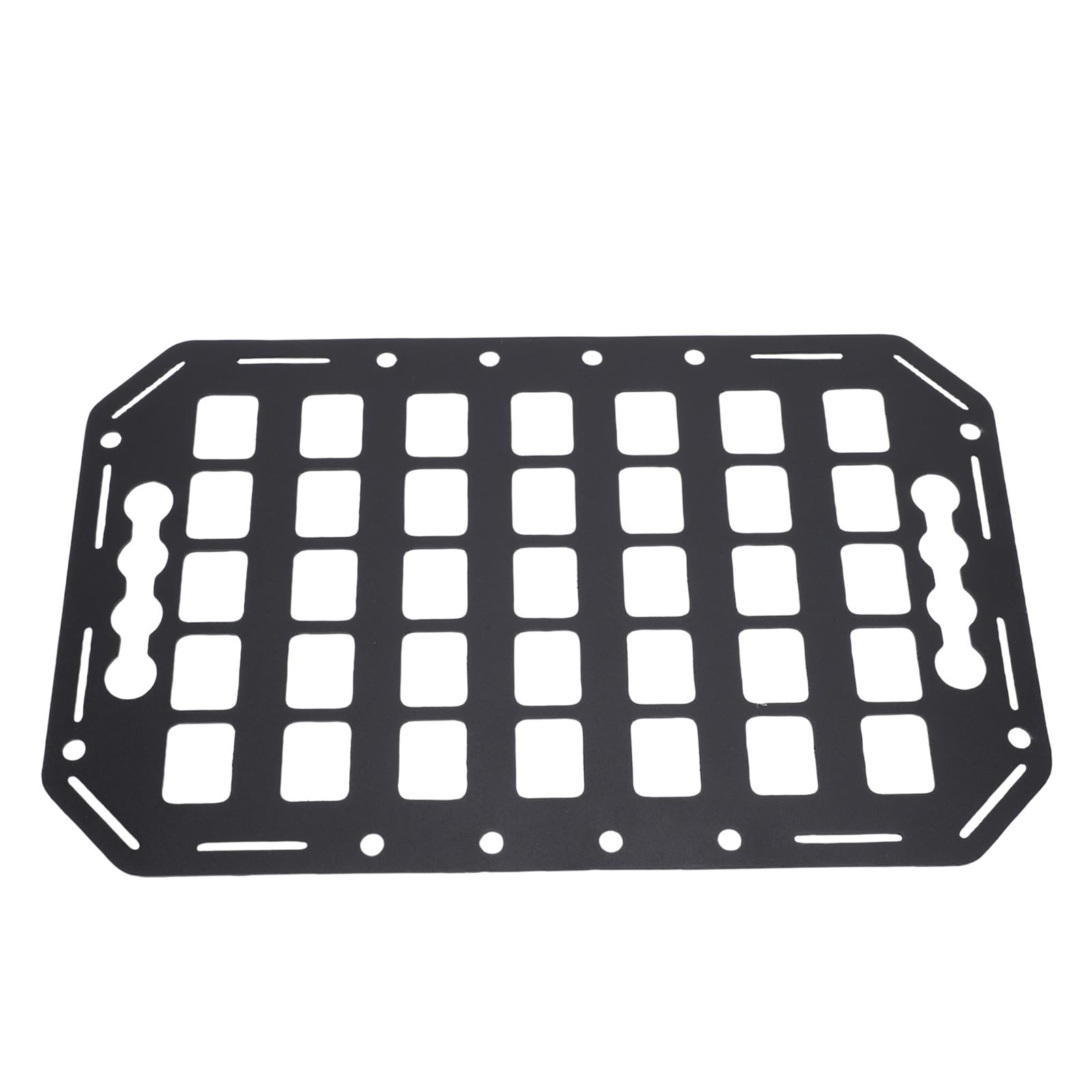 Truck Bed Molle Panel, Aluminum L Track Storage Rack with Multiple Holes for Tools Cargo, 15x9.25x0.08in for Cars SUVs Pickups Trucks RVs