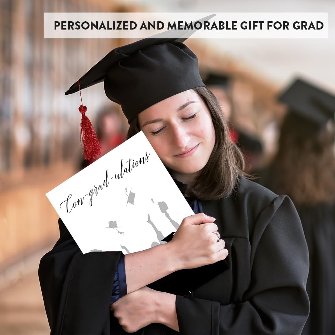 Andaz Press Funny Congratulations Jumbo Card With Envelope, Con-grad-ulations, Graduation Greeting Card for College, High School, Grad Student, Med School, Nursing, Him, Her, 8.5 x 11 inch, 1-Pack
