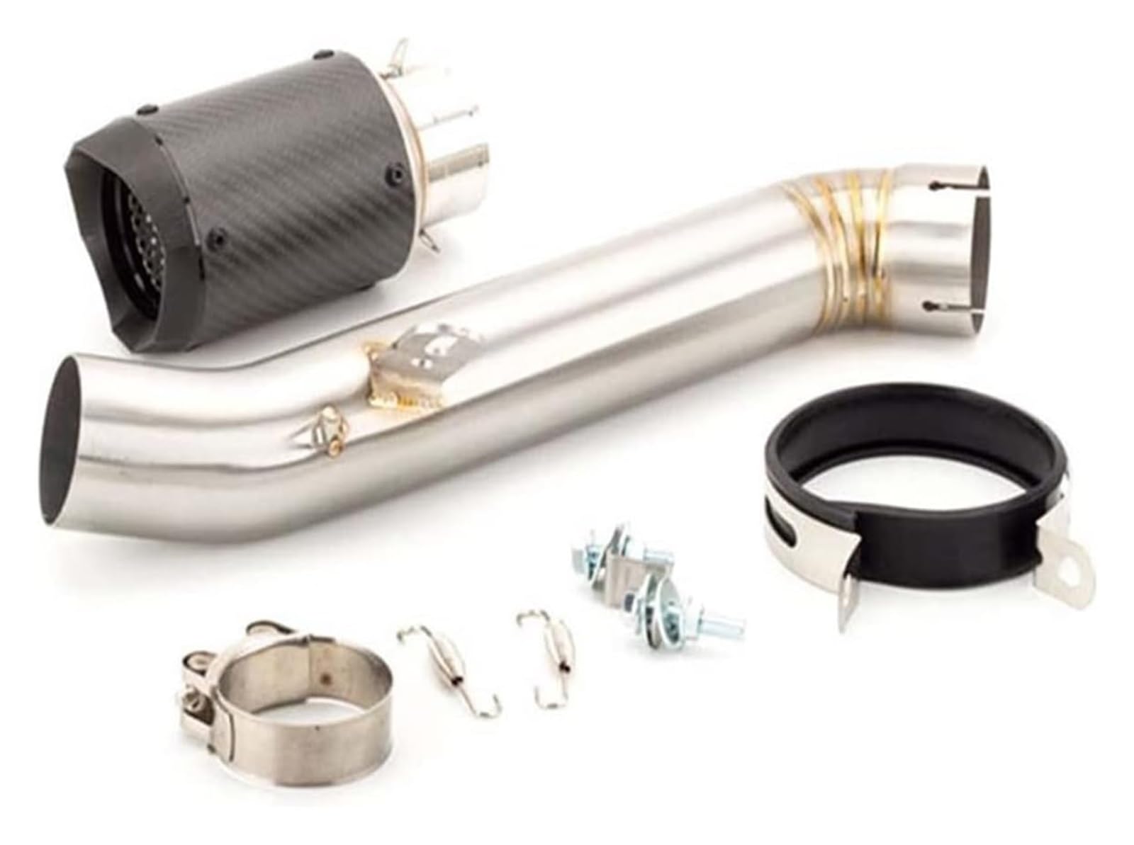Motorrad-Auspuff Für RSV4 2009-2018 2019 2020 Motorrad Slip On Auspuff Mittleren Link Rohr Mit Schalldämpfer auspuffrohr Abgasanlage(2)