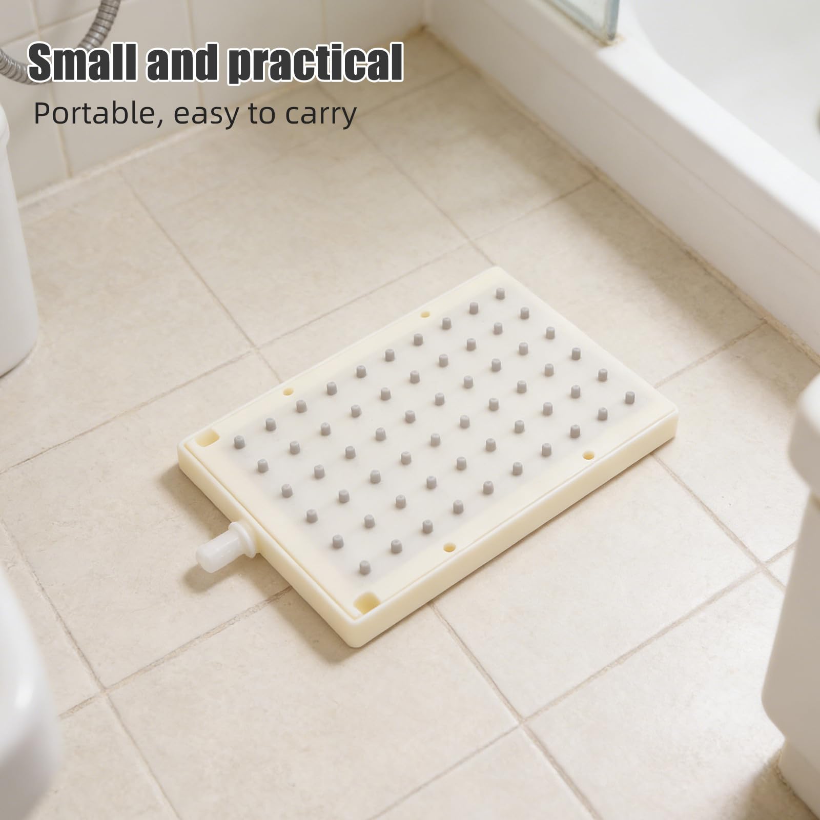 MERRYHAPY Placa de Boquilla para Cabezal de Ducha Rectangular 60 Orificios 20X14 CM Plástico Resistente Accesorio para Sistema de Ducha Superior Efecto Cascada