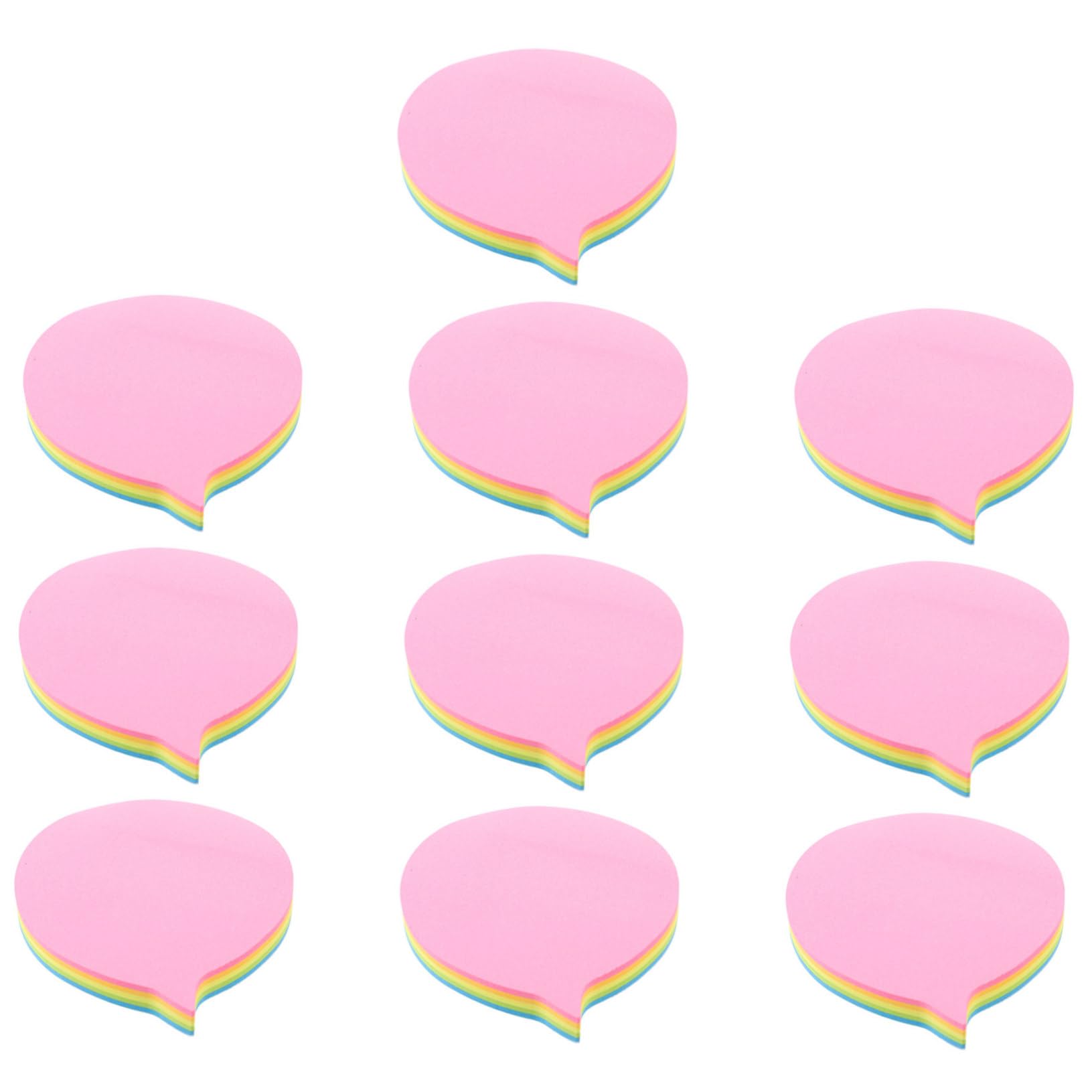 EXCEART 5 Pièces 10 Sticky Couleur 400pcs pastel cartes vierges marqueur etiquettes autocollantes étiquettes autocollantes autocollants de mémo d'album Fournitures de bureau Papier