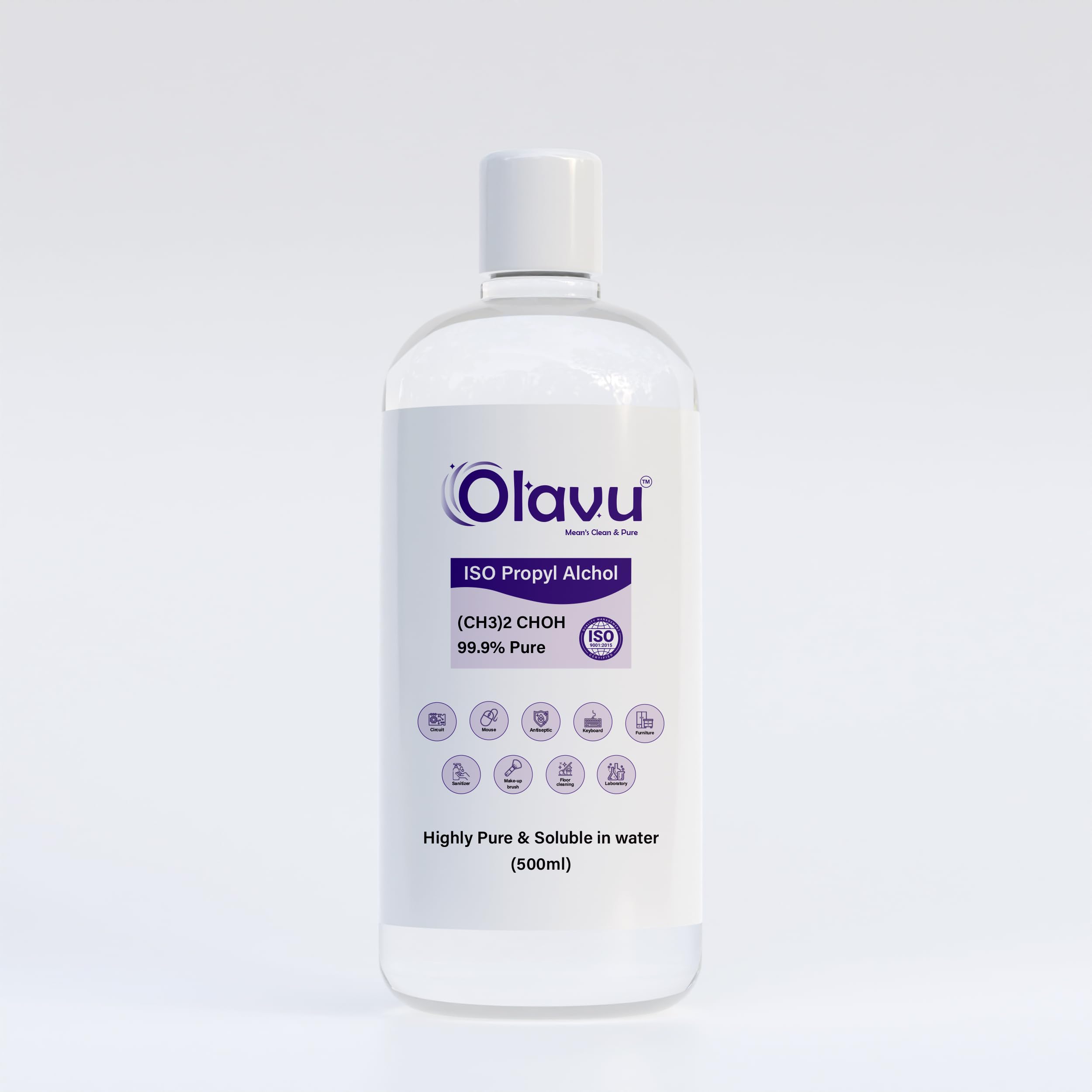 ISO Propyl Alcohol 99.9% Pure (500ml) – Highly Pure & Water Soluble | Multipurpose Antiseptic, Cleaner & Sanitizer Solution Pack of 1-image-33