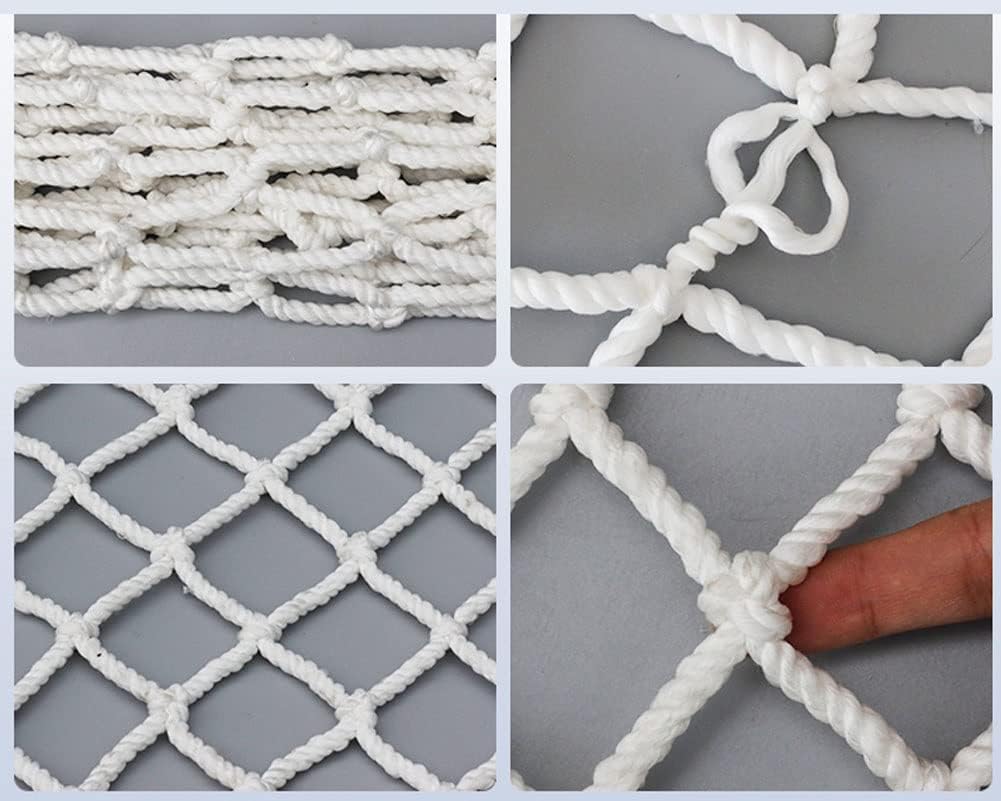 Children's Safety Net for Balcony Railing & Stairs - Anti-Fall Mesh Protection, 2m x 5m, White, Ideal for Plant Climbing, Outdoor Decor, Construction Safety