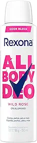Rexona All Body, Desodorante Corporal Aerossol, Para o Corpo Todo, Wild Rose 150ml