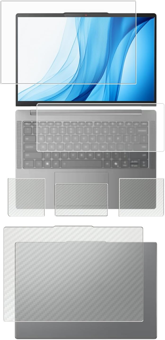 [5点セット(画面+天板+パームレスト+タッチパッド+キーボードカバー)] ClearView Lenovo IdeaPad Sli