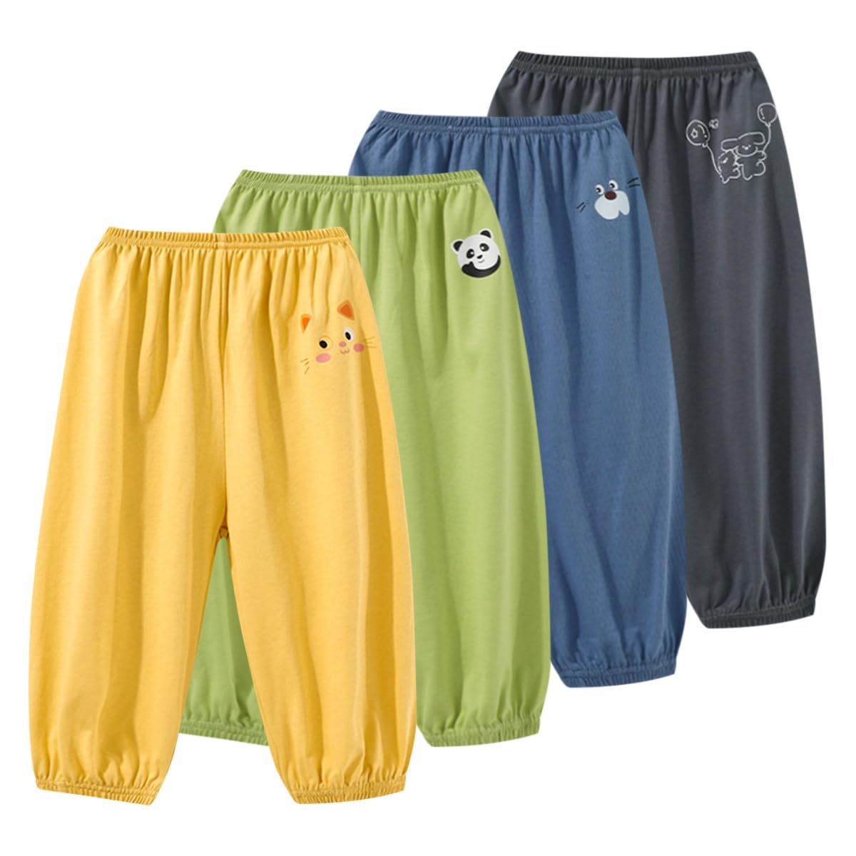 Bambino Pantaloni estivi Jogging Cotone Ragazze leggeri Pantaloni elastici all'aperto casual Ragazzi Pantaloni da sbuffo Sport 6 Mese-7 Anni