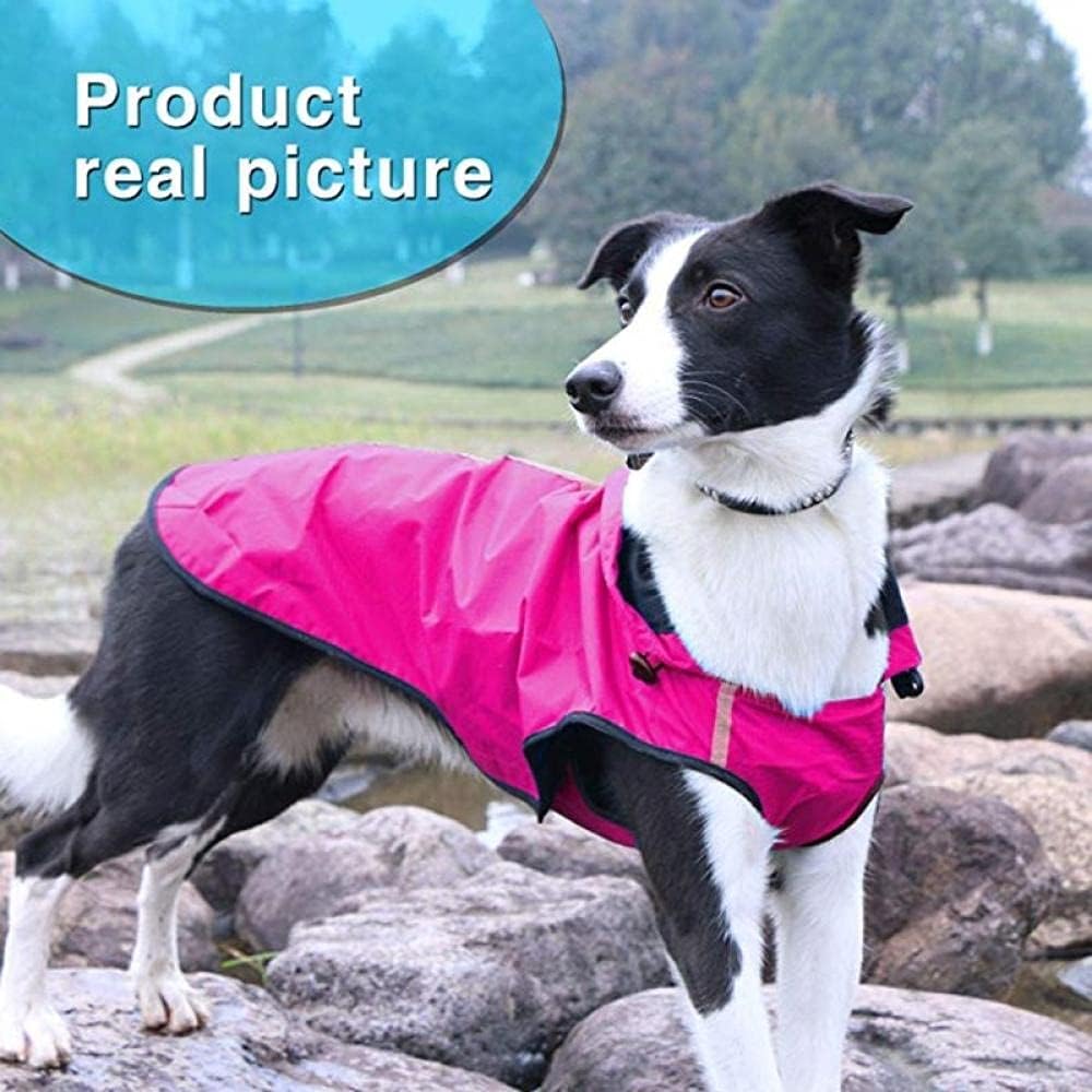 Raincoat for Dogs Lightweight Dog Raincoats Pink Dog Raincoat Reflective Hooded Jacket Puppy Clothing Waterproof Breathable Raincoat for Big Dog Pet Dog XL