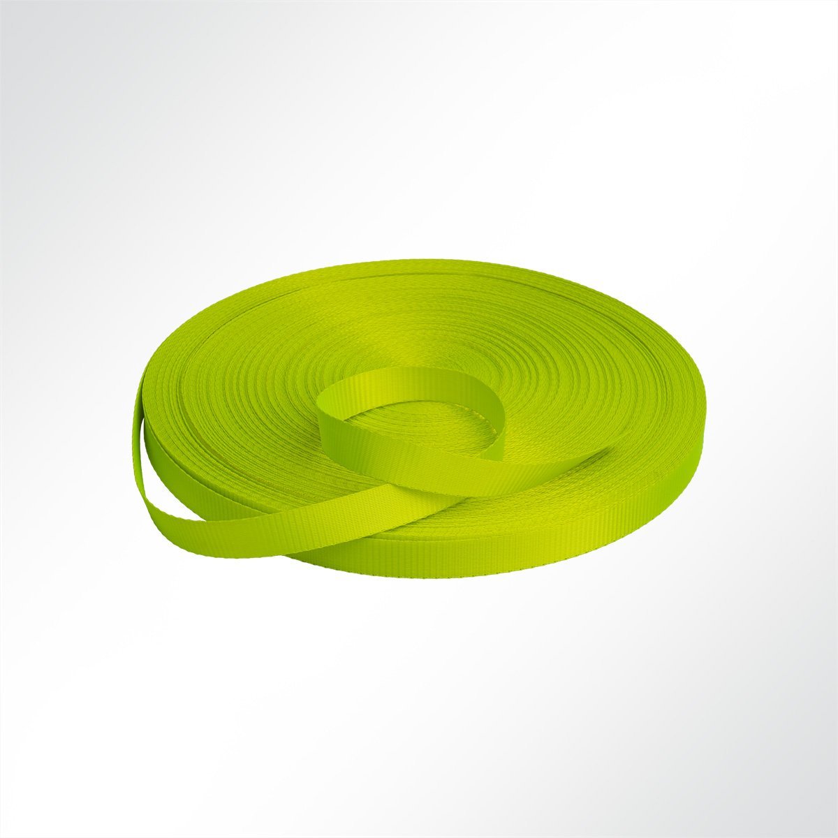 Neon Gurtband Polyester (PES) Breite 25mm Stärke 1mm 1200kg gelb VE 13m