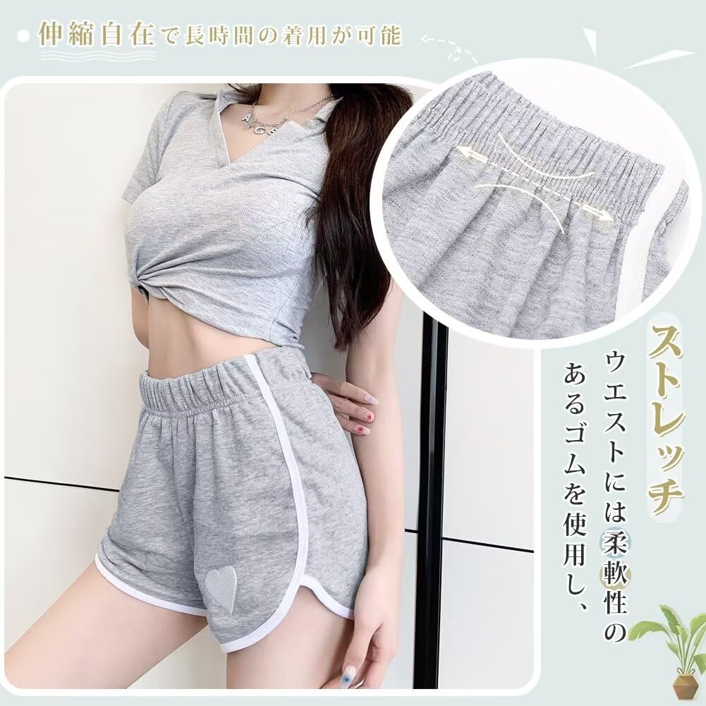 Amazon.co.jp: ショートパンツ レディース 短パン ハーフパンツ 綿混 