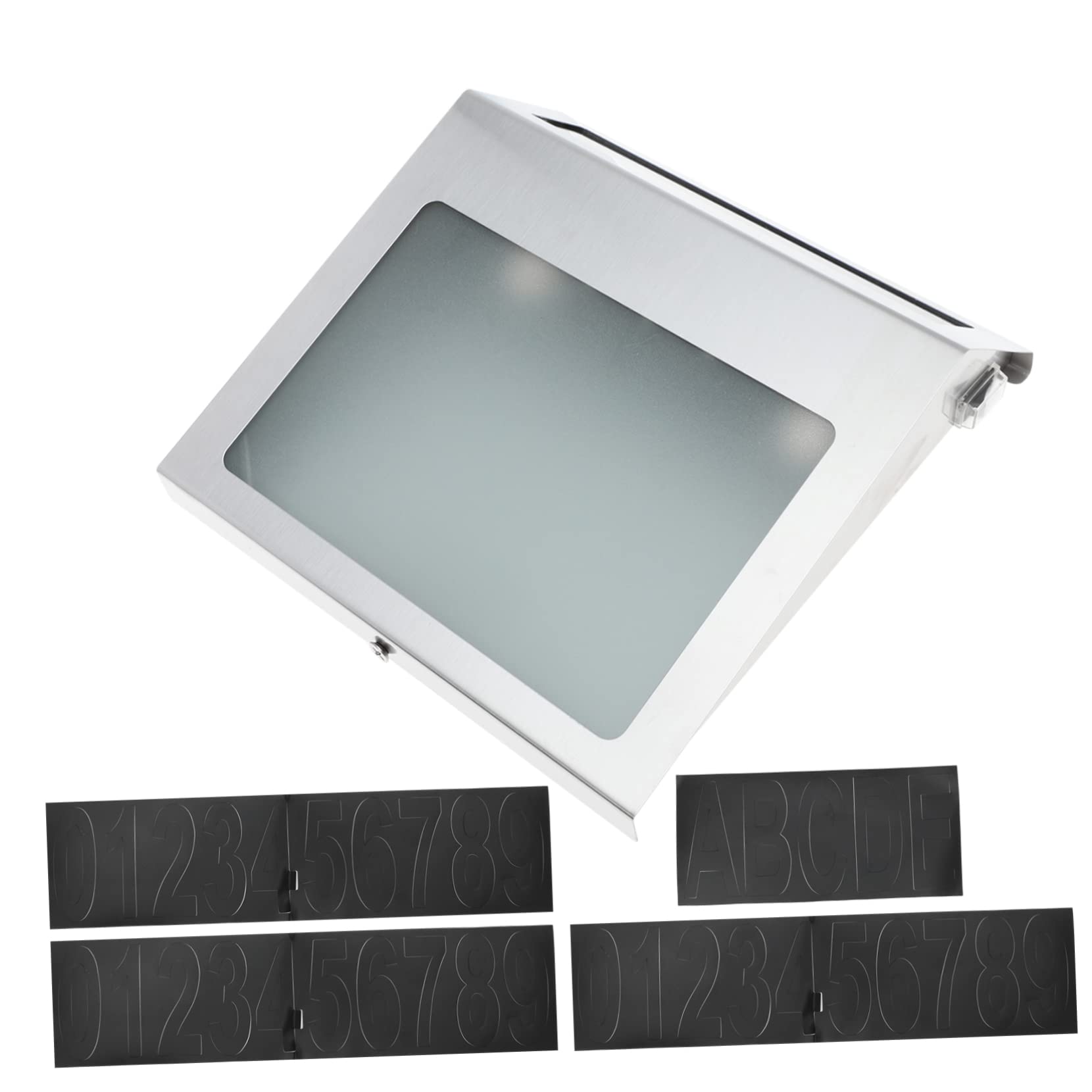 Lampada Solare per Numero Civico da Parete LED Bianca 1200mah | Acciaio Inossidabile e Acrilico, per Esterni, Visualizza L'indirizzo di Casa di Notte