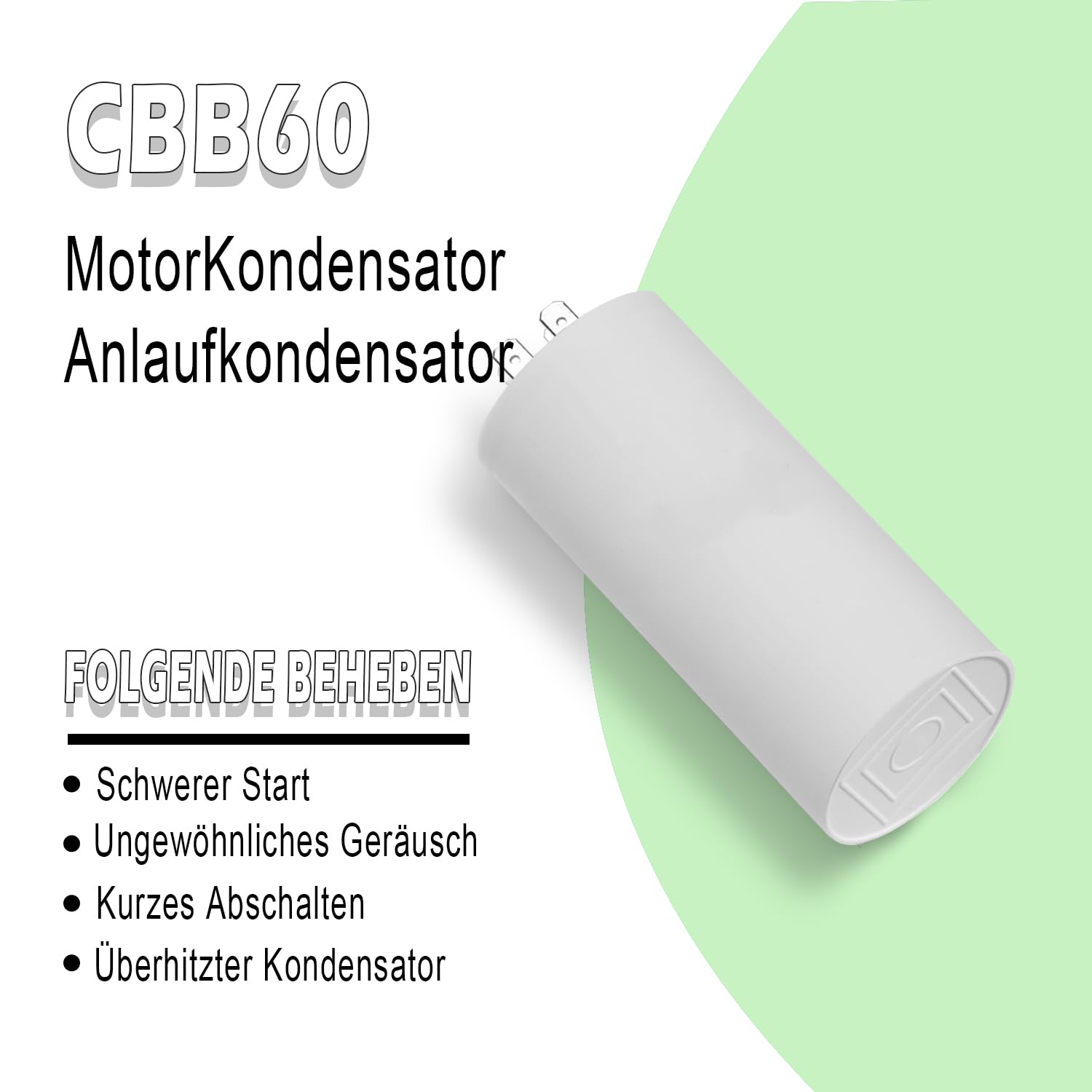 Iruihoo CBB60 40UF Condensatore di avviamento 450V 50/60Hz