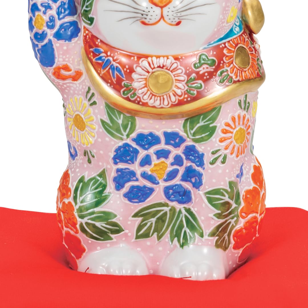 Amazon.co.jp: 九谷焼いわたや 6号招き猫・ピンク盛 K8-1550