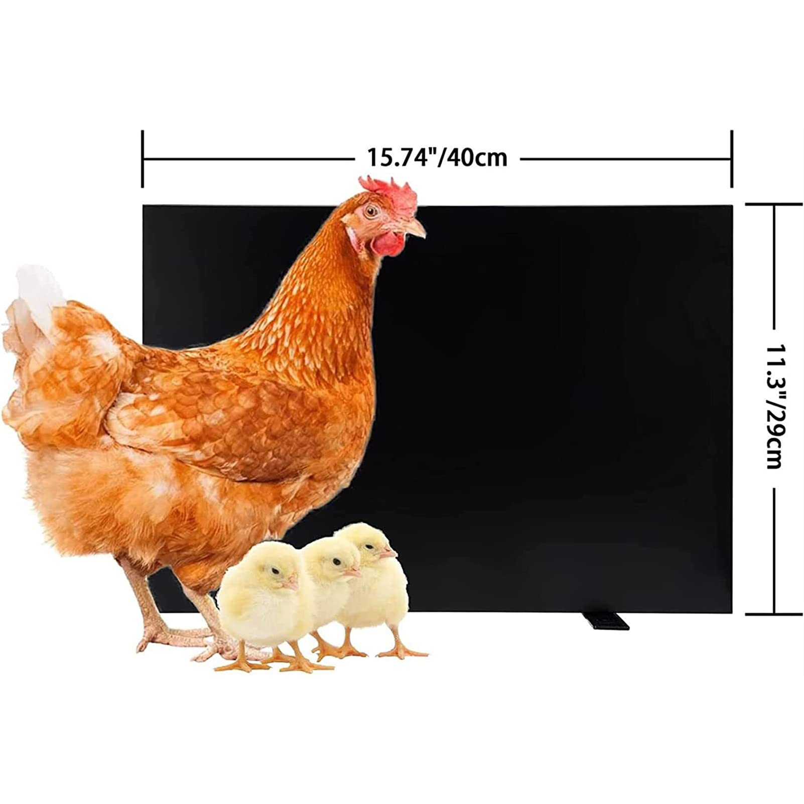 Calentador De Gallinero, Placa De Calentamiento De Gallinero De 140 W con Termostato 122-167 °F, Temperatura Ajustable, para Pollitos, Patitos, Codorniz, Ganso, 11.3 X 15.74 Pulgadas