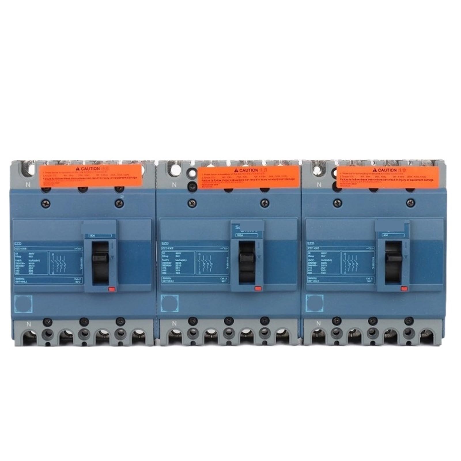 Disyuntor de caja moldeada EZD100E 4P 80A EZD100E4080N interruptor de corte 5