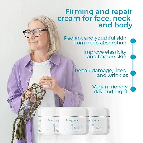 Miniatura 3 de Hygieia Crema de colágeno encapsulada  Crema liposomal para cara, cuello y cuerpo  Colágeno vegano a base de plantas  Absorción celular rápida y