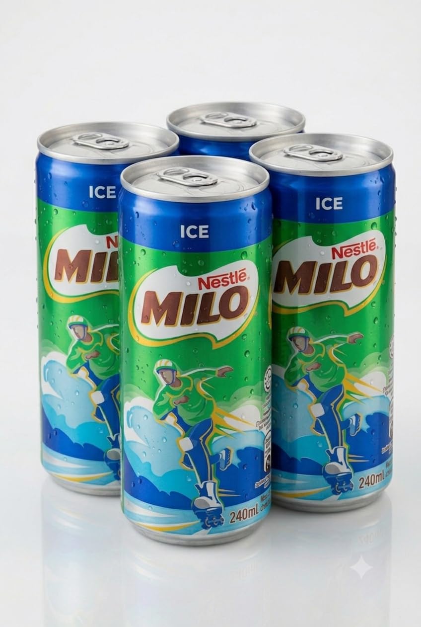 Nestlé MILO Ice Chocolate Malt Ready to Drink, By febora, Imported, Pack of 4 X 240ml Can-image-21