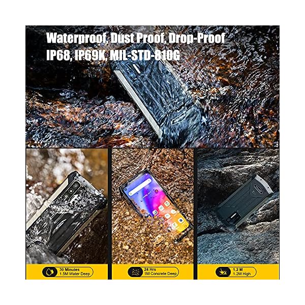 Ulefone Power Armor 13 8GB+256GB Rugged Smartphone, 13200mAh Battery Android 11 Waterproof Phone, 33W Fast Charge 15W Wireless Charging, 6.81" FHD+ 48MP Camera, Dual 4G Rugged Phone, OTG,NFC, GPS