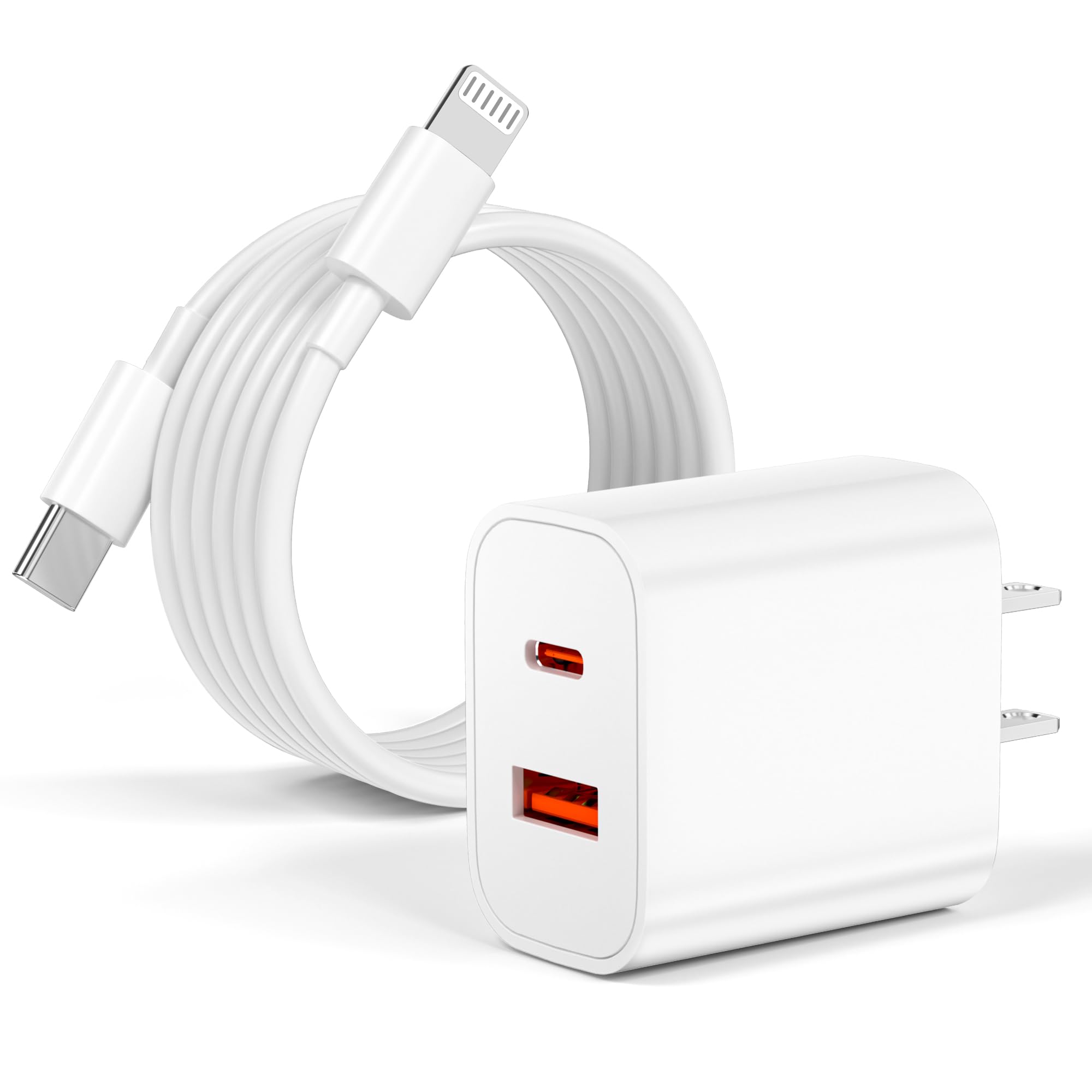 Qntry iphone 充電器 20W【 2個セット ケーブル2m】 Amazon | for iPhone-充電器-純正 20W PD 急速充電【2個セット
