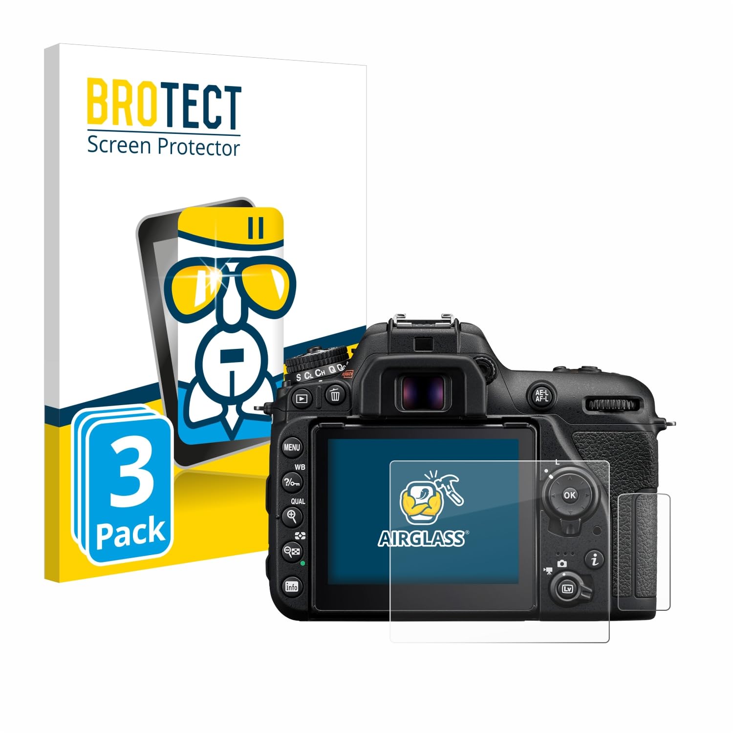 BROTECT Schutzglas Für Nikon D810 - 9H Kratzfest Anti-Fingerprint