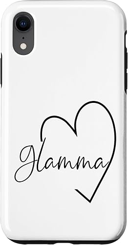 Glamma Heart for Women Grandma Christmas Mother's Day Case for iPhone XR