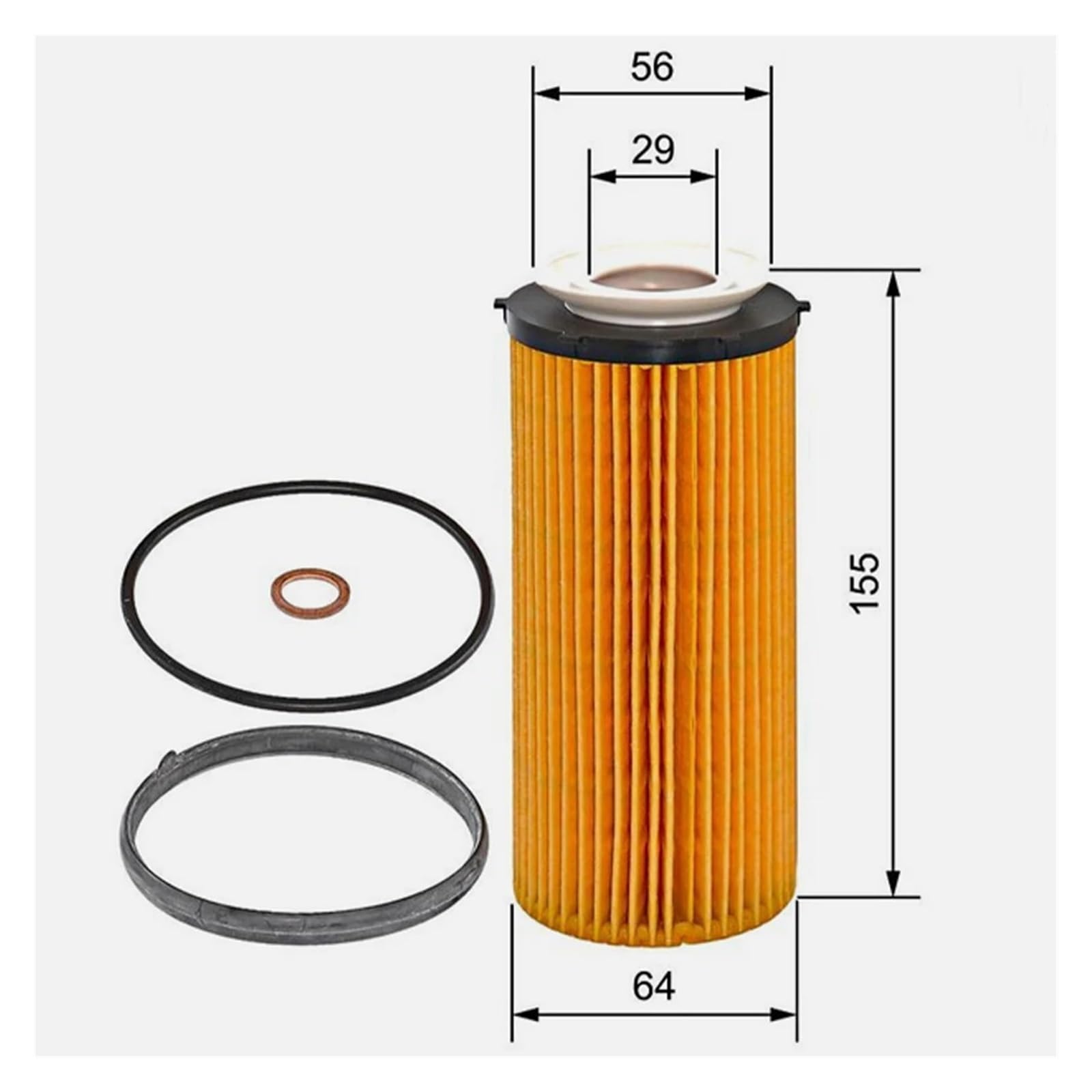 10 filtros de aceite 11427808443 Compatible Con BMW X6, 3, 5 y 7 series E90, E92, E93 y E91 (2008-2013)