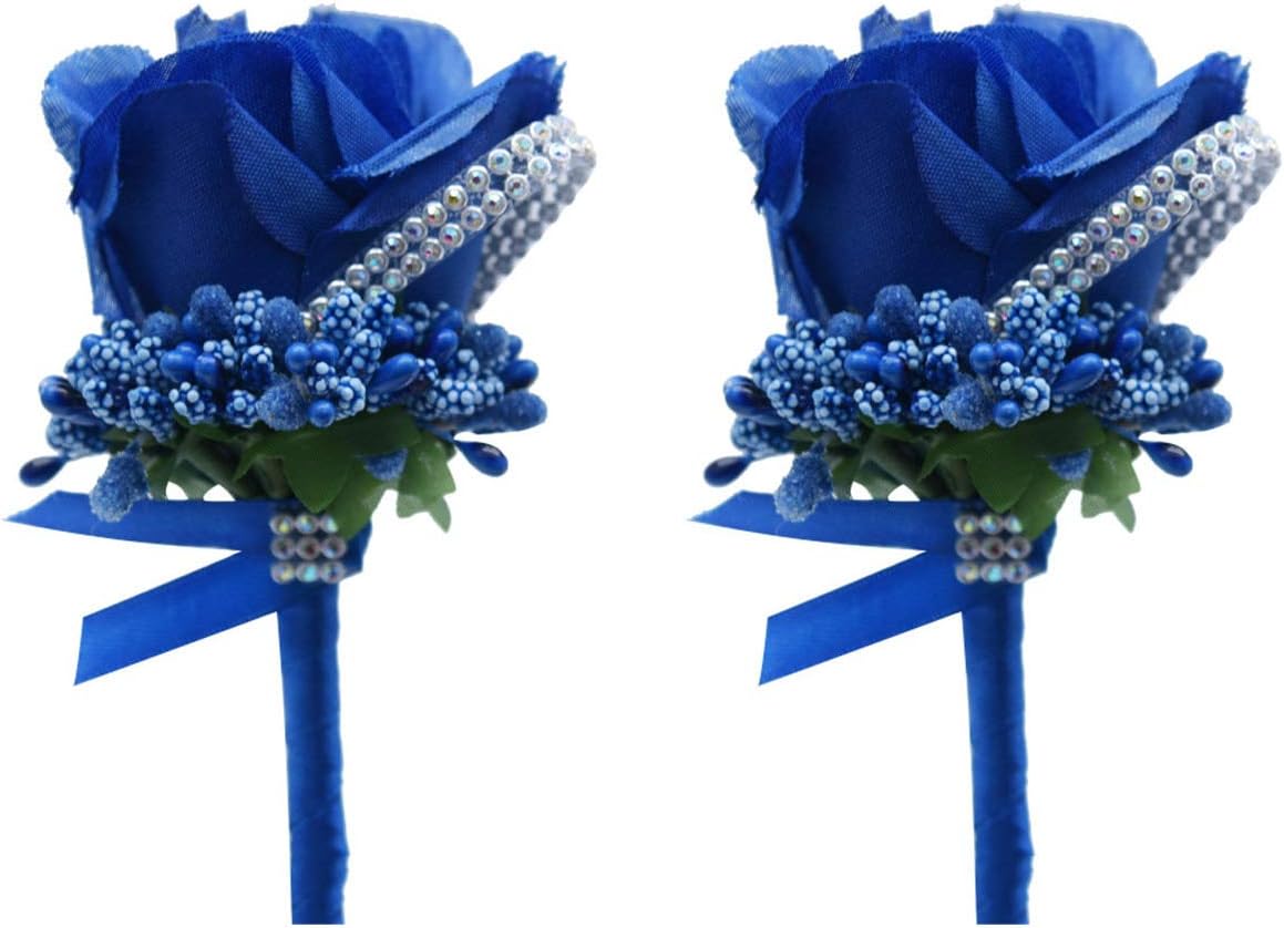 Groom Groomsman Rose Boutonniere Buttonholes Corsage Rose Flowers Brooch for Wedding Prom Party