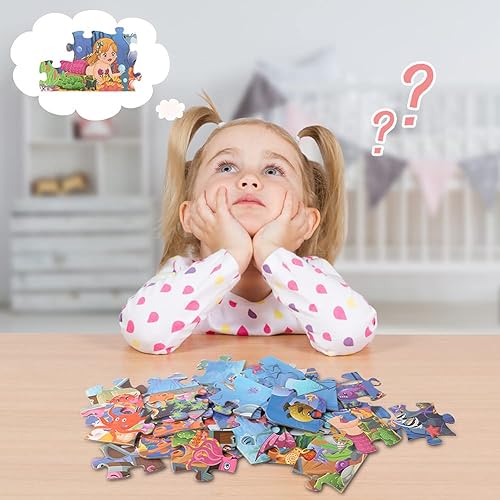 Miniatura 2 de HAS - Rompecabezas de suelo para niños de 3 a 8 años, rompecabezas de dinosaurios para regalos de niños y niñas, crianza de reconocimiento y