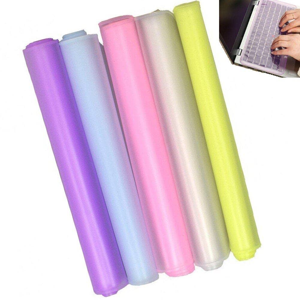Wudaizhi 5Pcs Universal Silicone Keyboard Cover - Bright Colors For Laptops - Dust & Spill Protection
