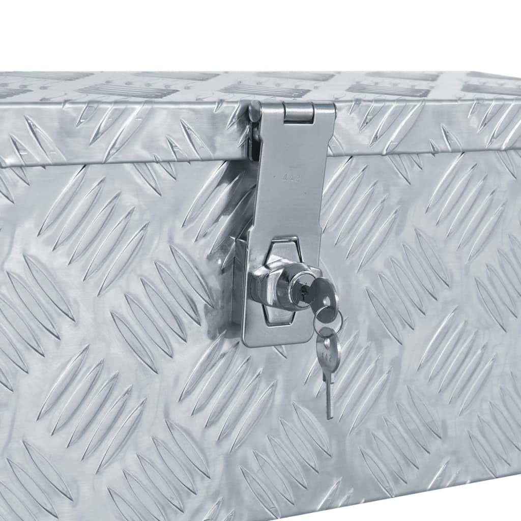 SKM Caja de Aluminio 48,5x14x20 cm Plateada,Bricolaje,Accesorios de Bricolaje,Organización y Almacenamiento de Herramientas,Cajas de Herramientas,Plateado,2.64 kg,142935