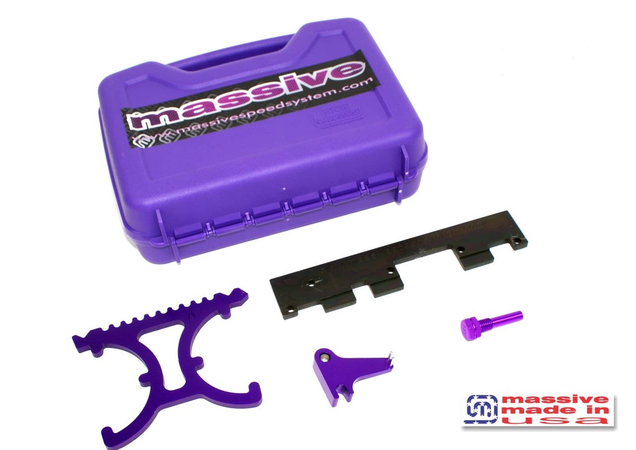 Massive Absolute Precision MADE IN USA Cam Timing Tool PRO+ Set Compatible with Ford Sigma Fiesta Focus Fusion Escape Ecoboost NA 1.25 1.4 1.5 1.6 Sprocket Locker VVT VCT Tone Ring Crank Pulley Damper