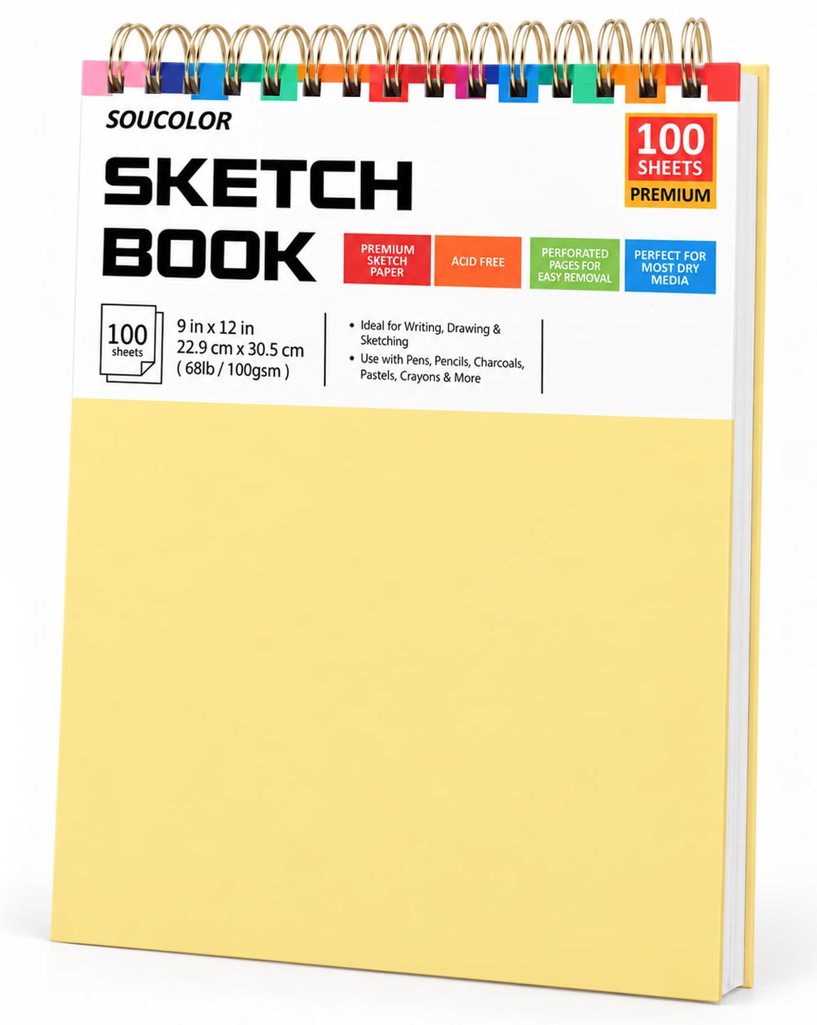 Soucolor Sketchbook - 100 Sheets for Artists -29