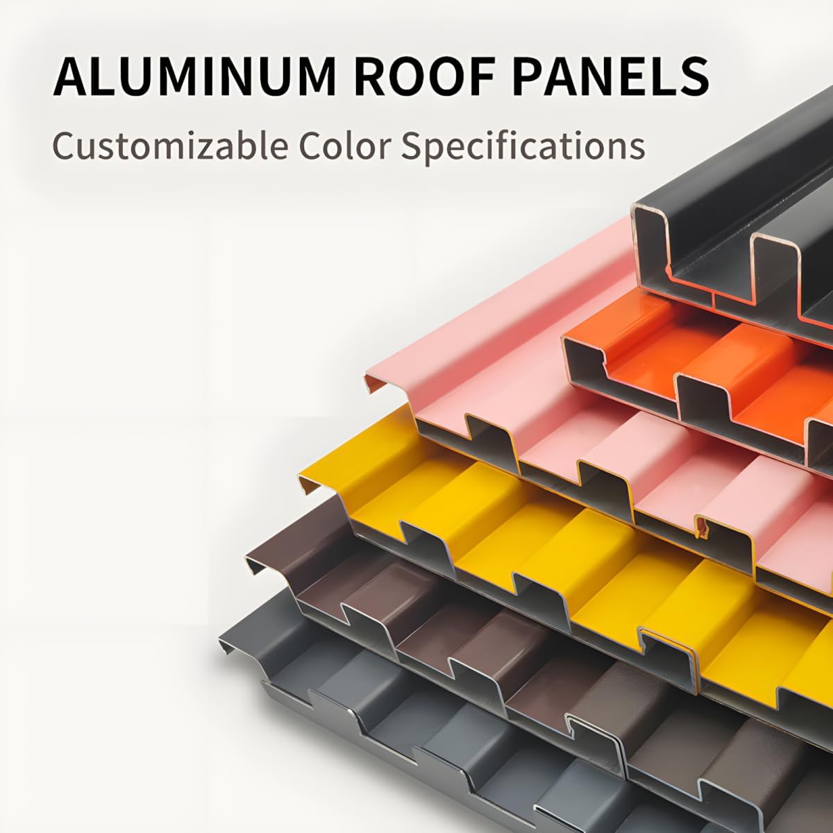 100-Pcs Metal Roof Panels,5.2in Wide Aluminum Alloy Waterproof Roofing Panel,Outdoor Insulated Corrugated Roofing Panels for Gazebo, Sheds, Stables, Garages and Mobile Homes（Solid-6.5FT Length）