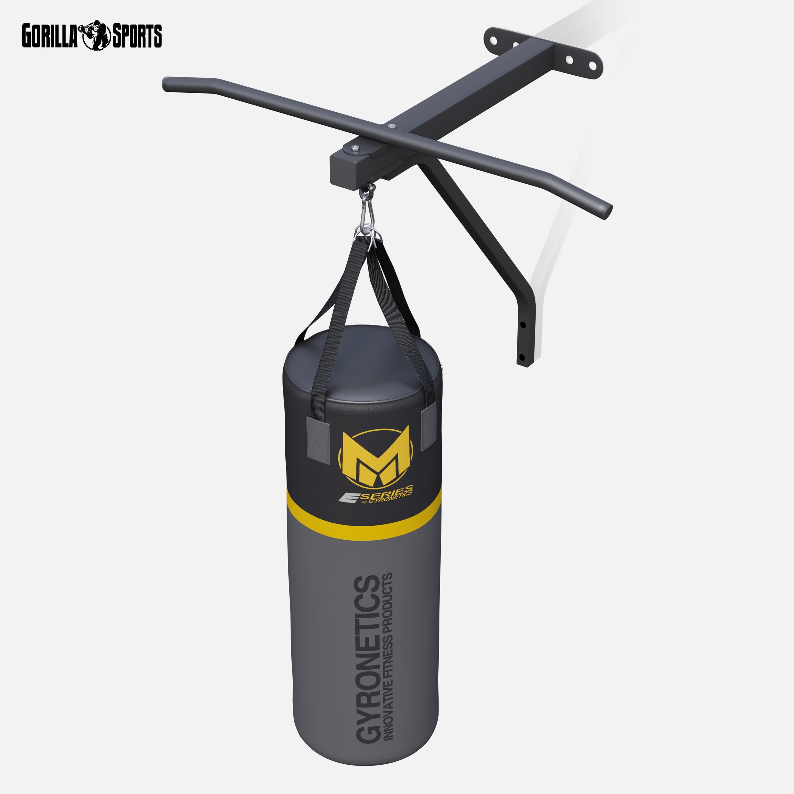 Gyronetics® Sac de Frappe - Support Sac de Frappe sur Pied/Mural, avec/sans Punching Ball, Barre de Traction - Sac de Boxe Adulte, Boxing Machine, Boxe Mural, Articles d'Entraînement pour Boxe