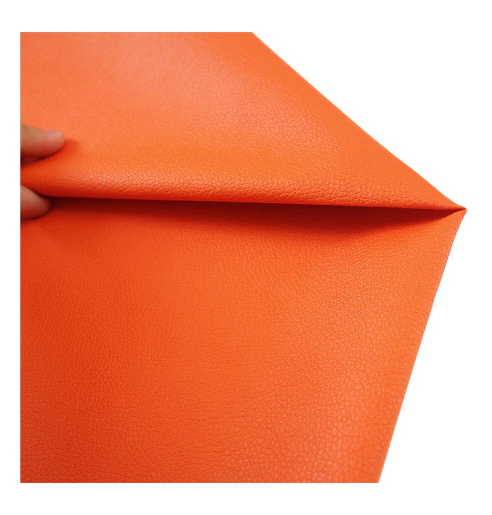 Faux cuir de tissu litchi orange pour relooker vos chaises de salon et meubles